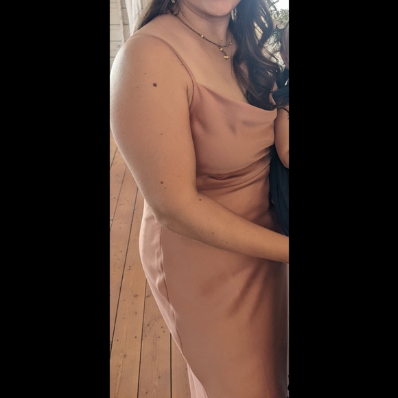 BHLDN Cali Satin Cowl-Neck Midi Slip Dress size 16 - Picture 5 of 6